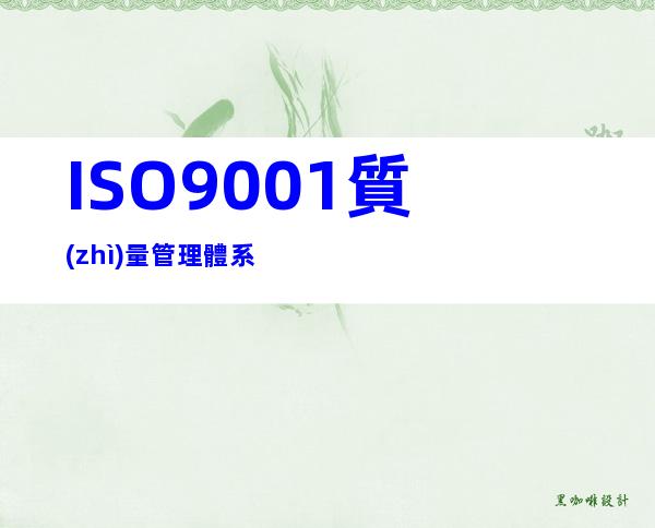 ISO9001質(zhì)量管理體系